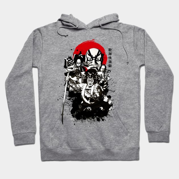 Kabuki Hoodie by MCAshe spiritual art 